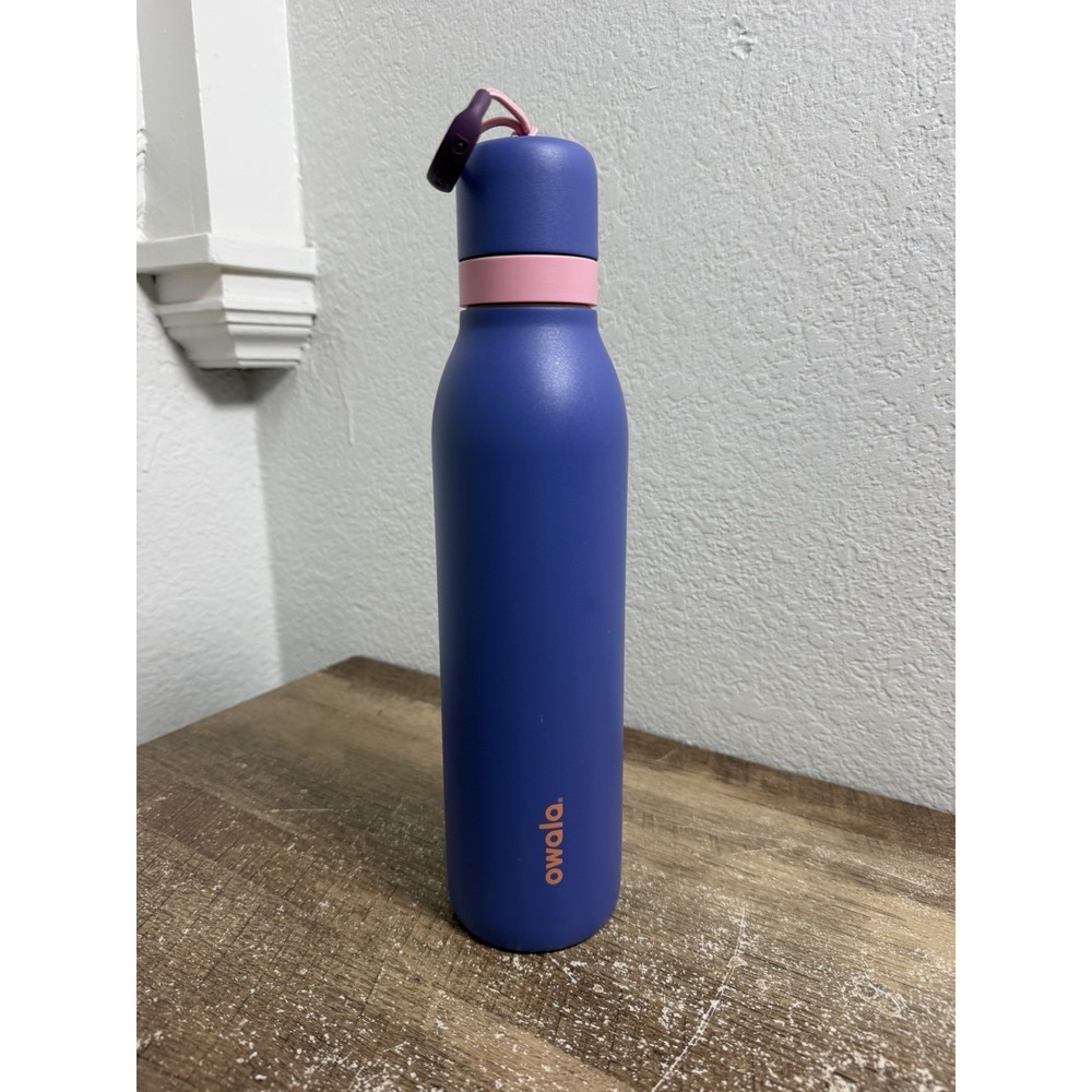 Owala FreeSip 24 oz Stainless Steel Water Bottle Purple Pink Blue Jay Twist Top